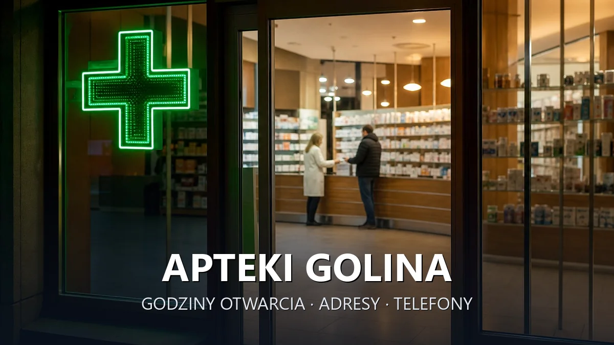 Apteki Golina, powiat koniński - adresy, telefony, godziny otwarcia