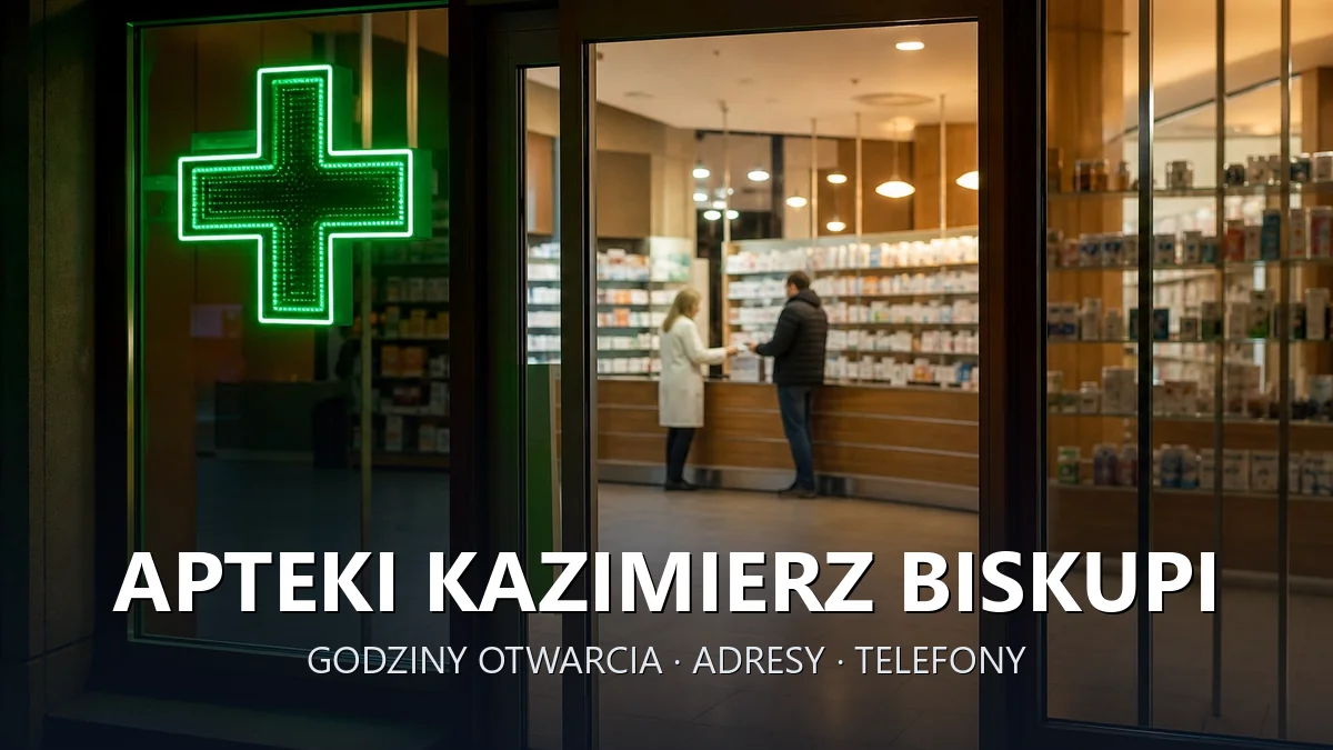 Apteki Kazimierz Biskupi, powiat koniński - adresy, telefony, godziny otwarcia