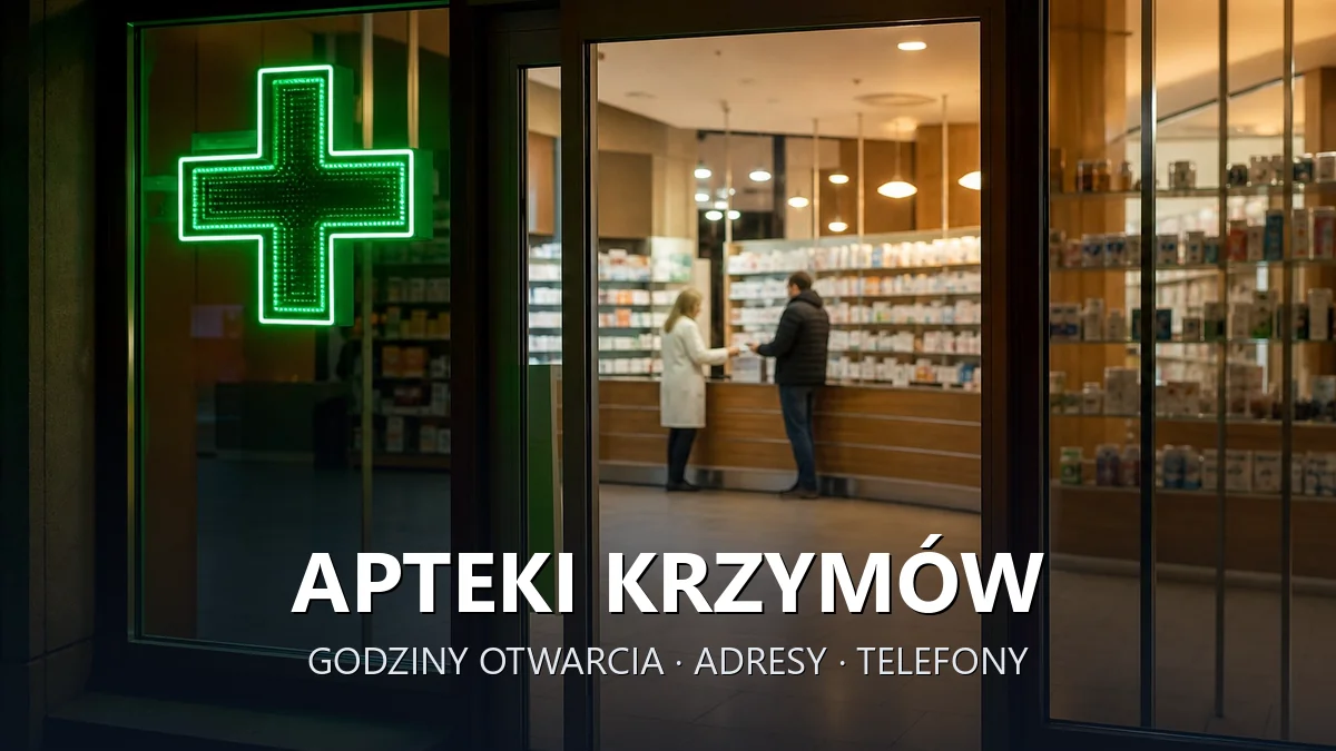 Apteki Krzymów, powiat koniński - adresy, telefony, godziny otwarcia
