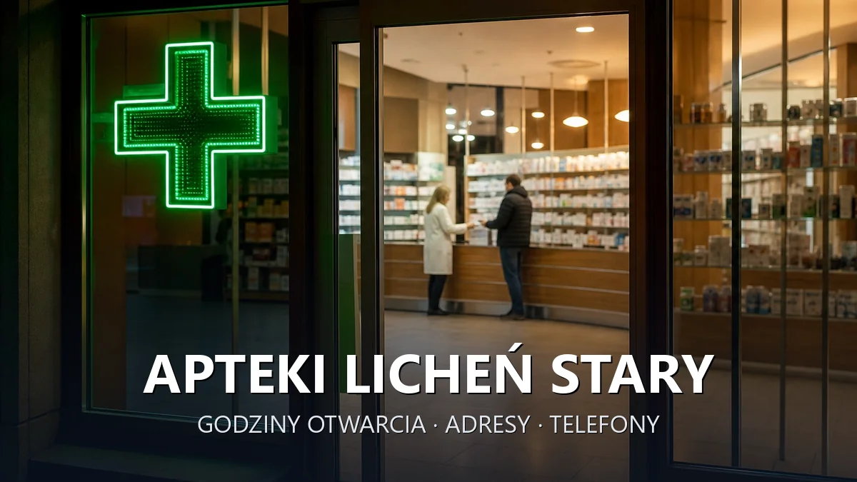 Apteki Licheń Stary, gmina Ślesin, powiat koniński - adresy, telefony, godziny otwarcia