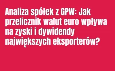 Obraz do artykułu: Analiza spółek z GPW: Jak przelicznik walut euro wpływa na zyski i dywidendy największych eksporterów?