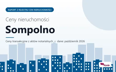 Ceny mieszkań w mieście Sompolno — październik 2026