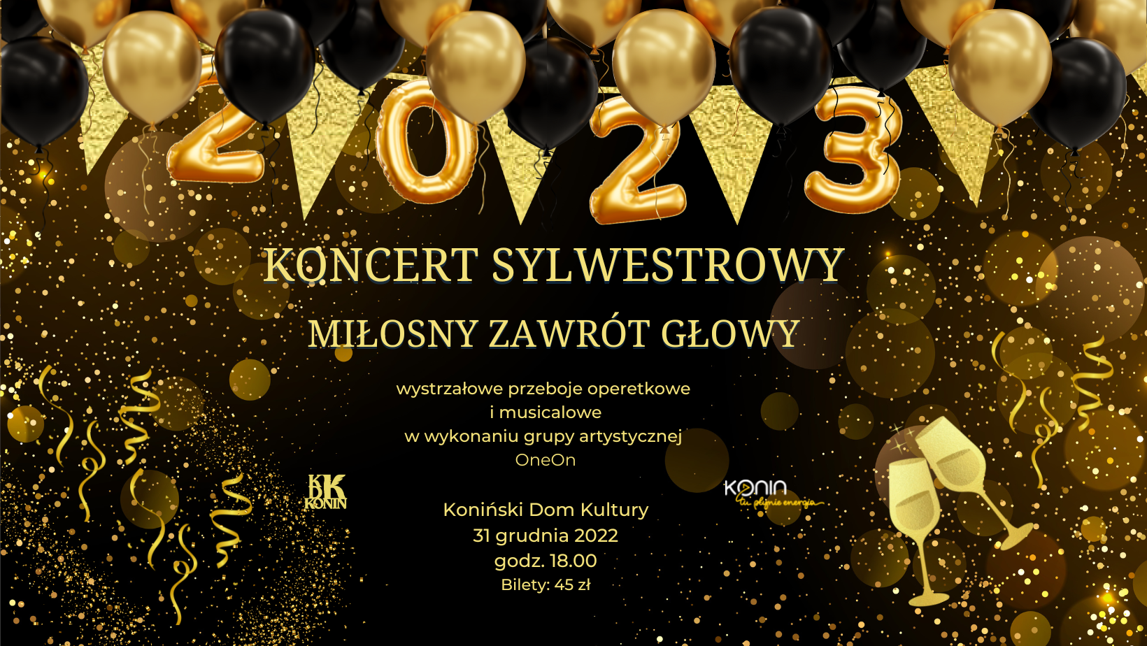 KDK Konin: Sylwester w KDK Miłosny zawrót głowy