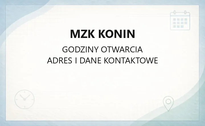 MZK Konin - kontakt, bilety, stacja paliw i przewozy grupowe