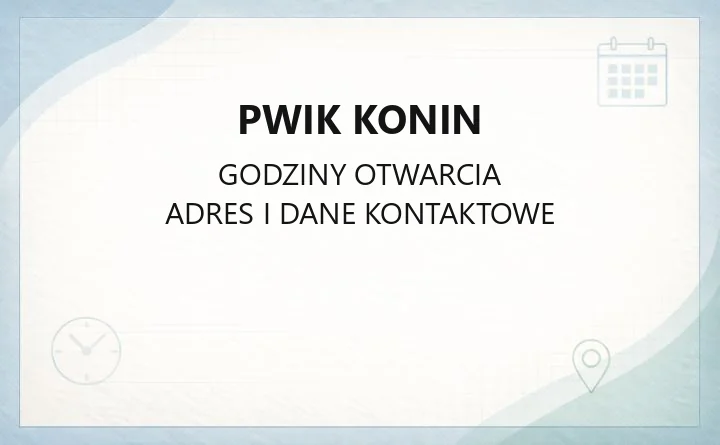 PWiK Konin - kontakt, awarie, Biuro Obsługi Klienta i e-faktura