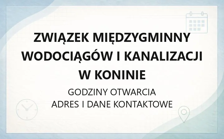 Związek Międzygminny Wodociągów i Kanalizacji w Koninie - kontakt, usługi, gminy obsługiwane