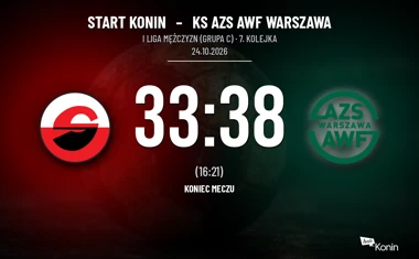 [PIŁKA RĘCZNA] Start Konin – KS AZS AWF Warszawa 33:38 w 7. kolejce I Ligi Mężczyzn (Grupa C)