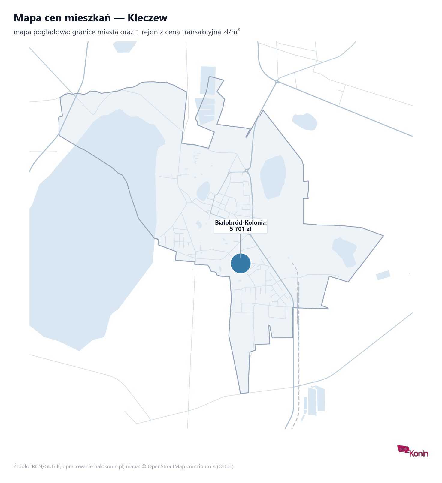 Mapa cen mieszkań - Kleczew