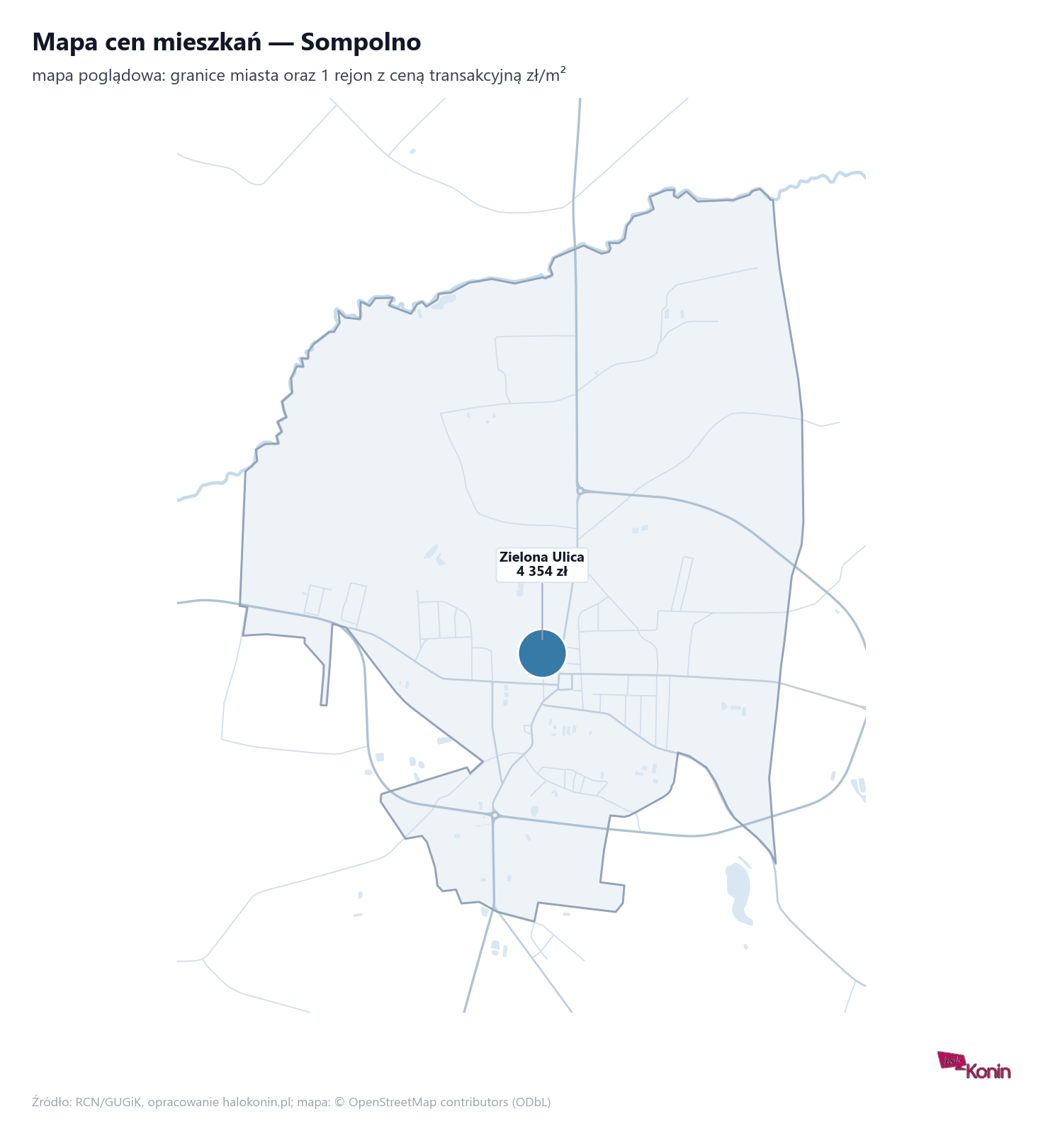 Mapa cen mieszkań - Sompolno