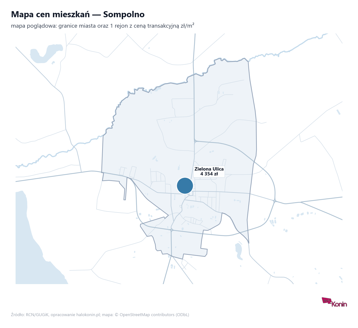 Mapa cen mieszkań - Sompolno
