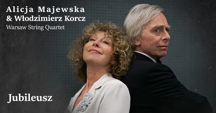 Grafika promocyjna wydarzenia Alicja Majewska & Włodzimierz Korcz „Jubileusz” — Konin, 25 kwietnia 2026