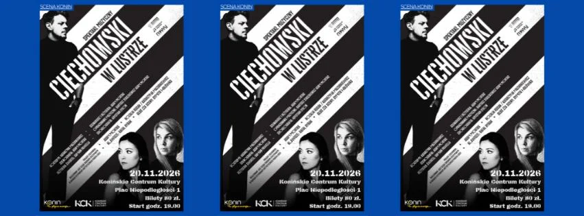 Grafika promocyjna wydarzenia Ciechowski. W lustrze – spektakl muzyczny w Koninie