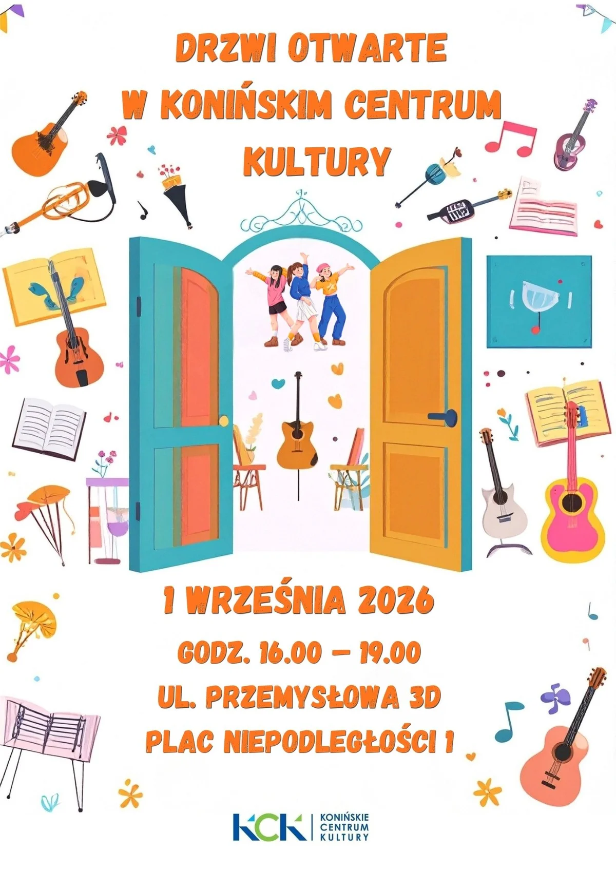 Grafika promocyjna wydarzenia Drzwi Otwarte dla przyszłych Artystów