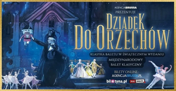 Grafika promocyjna wydarzenia Dziadek do Orzechów — balet w Koninie