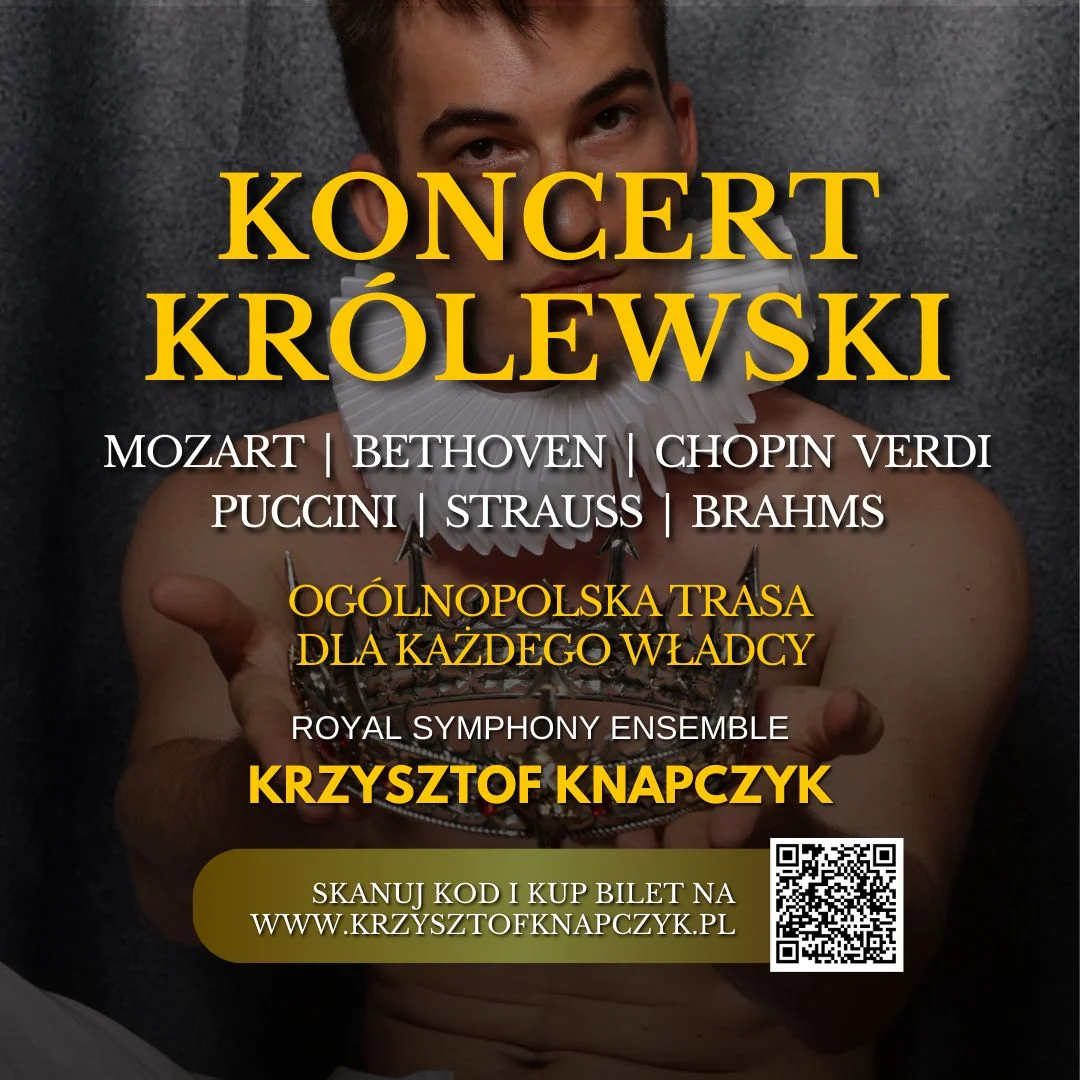 Grafika promocyjna wydarzenia Koncert Królewski: Majestat klasyki w Koninie