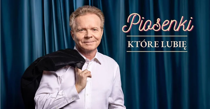 Obrazek przedstawia grafikę promocyjną wydarzenia Recital Michała Bajora w Koninie — program „Piosenki, które lubię”