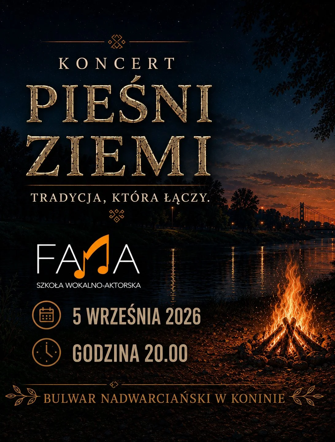 Grafika promocyjna wydarzenia PIEŚNI ZIEMI – koncert plenerowy