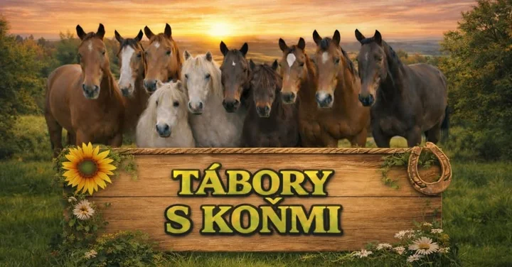 Grafika promocyjna wydarzenia Příměstský tábor u koni dla najmłodszych z JK Dianna – wolne miejsca na wakacje