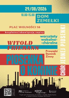 Grafika promocyjna wydarzenia Bezpłatne warsztaty wokalno-chóralne w Domu Zemełki