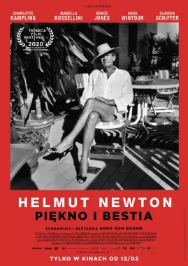 Grafika promocyjna wydarzenia Helmut Newton. Piękno i bestia – dokument