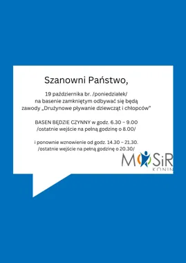 Drużynowe pływanie dziewcząt i chłopców