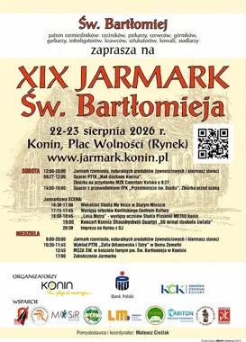 Grafika promocyjna wydarzenia XIX Jarmark Świętego Bartłomieja