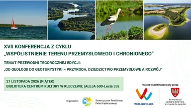 Grafika promocyjna wydarzenia XVII konferencja „Od geologii do geoturystyki” w Kleczewie