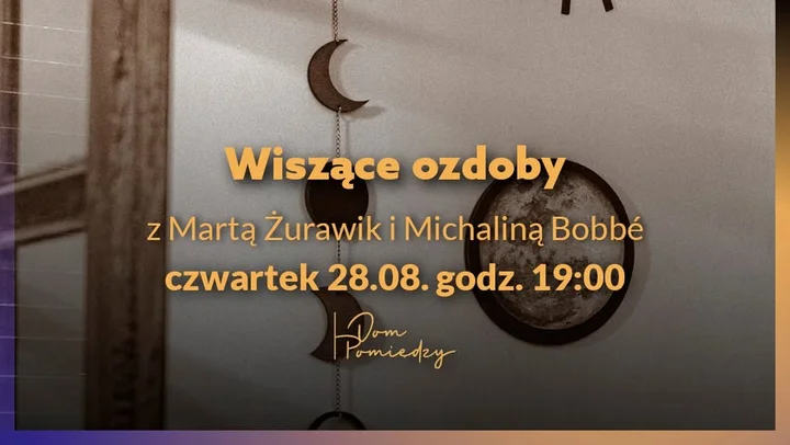 Obrazek przedstawia grafikę promocyjną wydarzenia Warsztaty tworzenia wiszących ozdób z masy papierowej w Koninie
