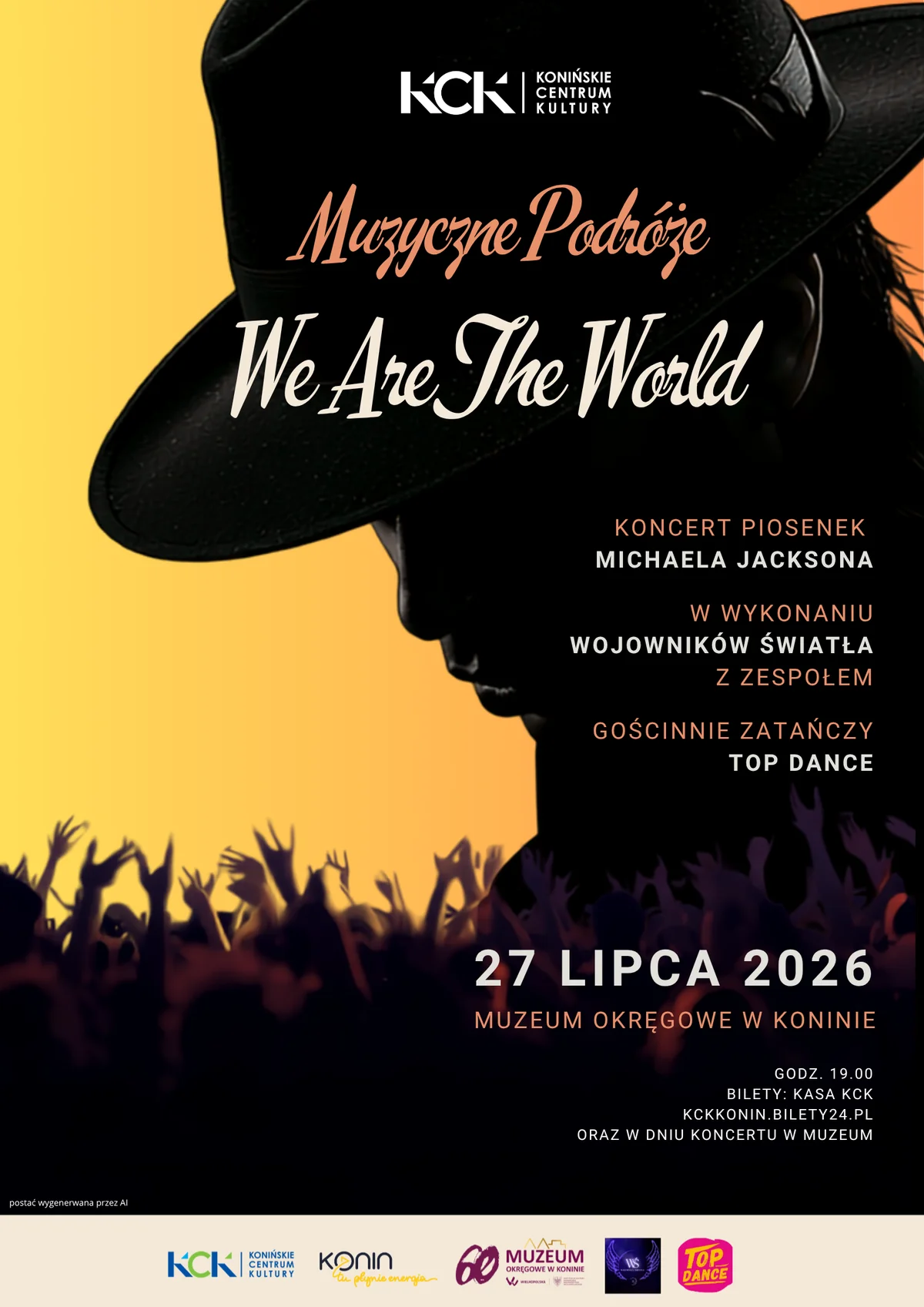 Grafika promocyjna wydarzenia We Are The World. Muzyczne Podróże z KCK