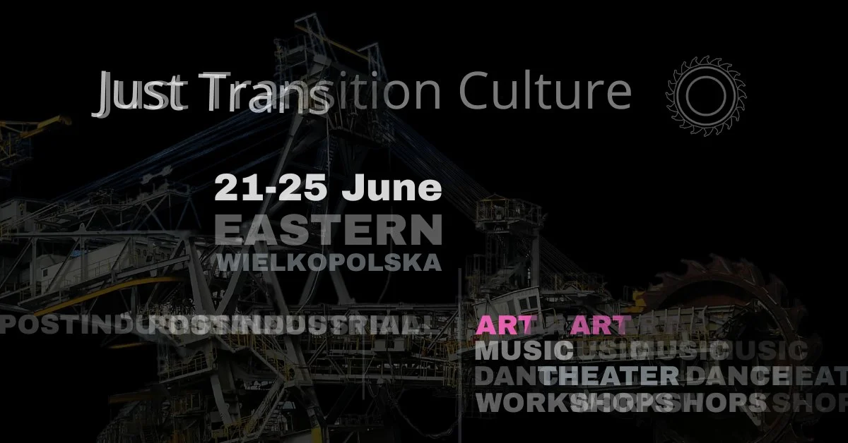 Grafika promocyjna wydarzenia Wydarzenie kulturalne wspierające transformację energetyczną w Koninie