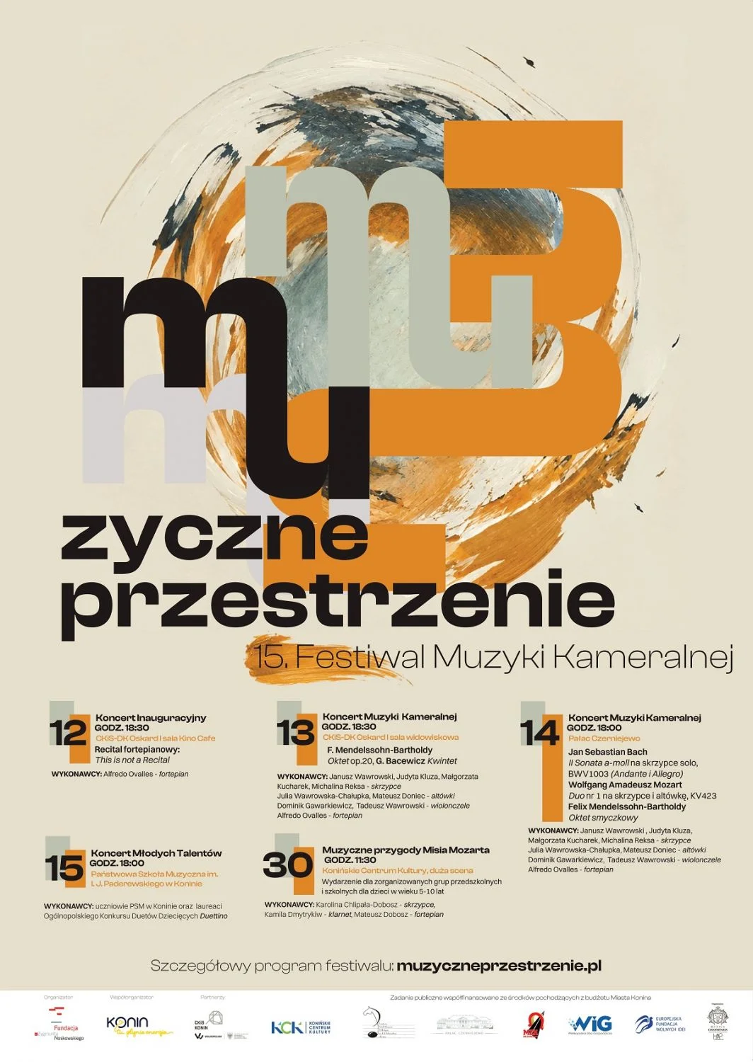 Grafika promocyjna wydarzenia XV Festiwal Muzyczne Przestrzenie