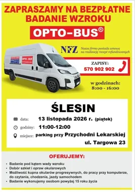 Bezpłatne badanie wzroku w Ślesinie. Zapisy już trwają