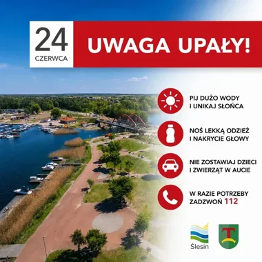 Fala upałów nad Ślesinem. Zagrożenie rośnie z każdą godziną