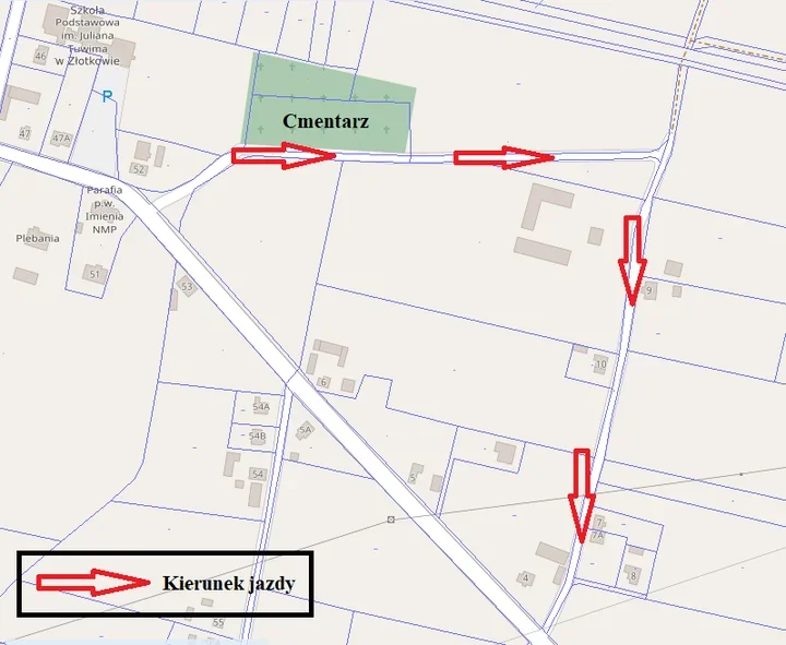 Zmiana ruchu przy cmentarzach w Kleczewie i Złotkowie