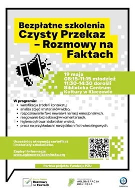 W Kleczewie startują warsztaty o fake newsach. Uczestnicy nauczą się odróżniać fakty