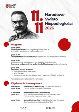 Msza, przemarsz i rajd rowerowy w programie obchodów Święta Niepodległości w Koninie