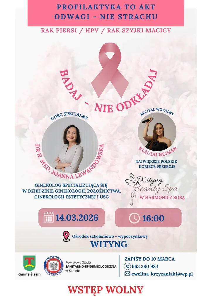Profilaktyka bez tabu – spotkanie o raku piersi, HPV i szyjce macicy w WITYNGU