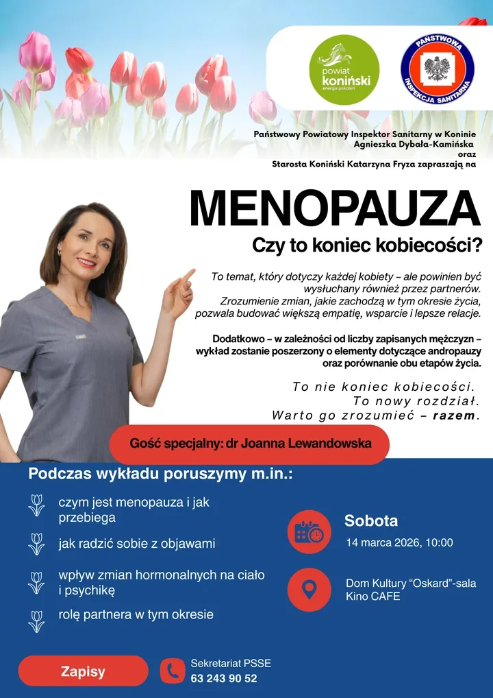 Menopauza i więcej – otwarty wykład z medycznym spojrzeniem w Koninie